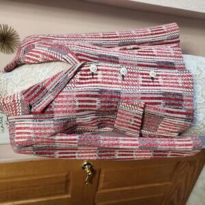 LKNW Cabi Small Patchwork Nautical Blazer 6028 Red White Navy Preppy Jacket M